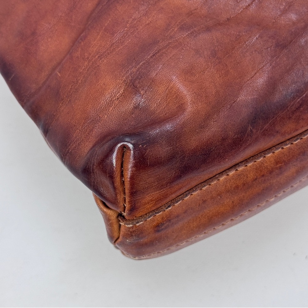 Campomaggi Italian Leather Messenger Crossbody Bag Distressed Made in Italy - Picture 8 of 16